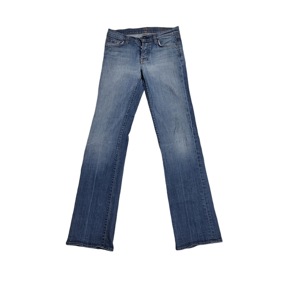 7 For All Mankind Denim - 7 for all mankind boycut jeans with button closure, size 26